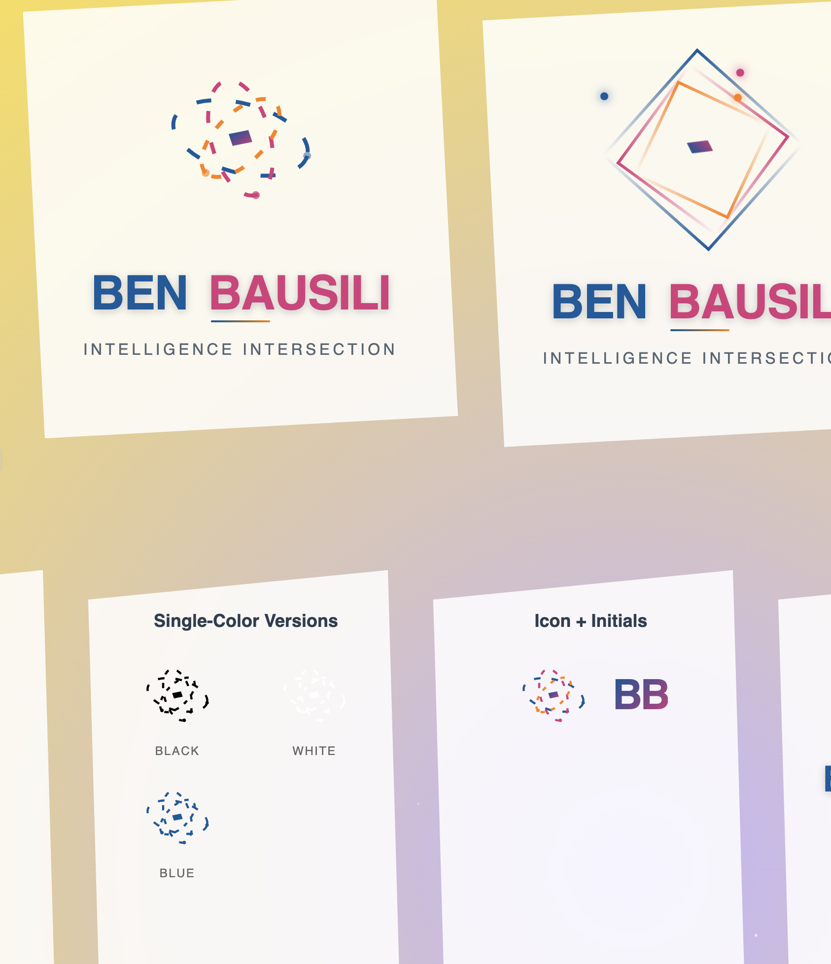 Collection of AI-generated logo attempts